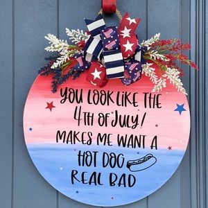 4th of July door hanger